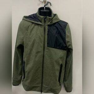 Under Armour Men's Ultra Warm Green Gray Hooded Full Zip Jacket Size M